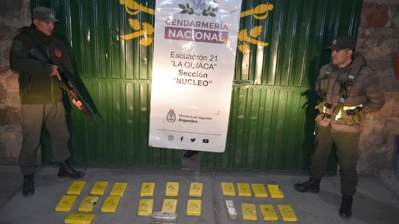 23kilos de cocaína en La Quiaca