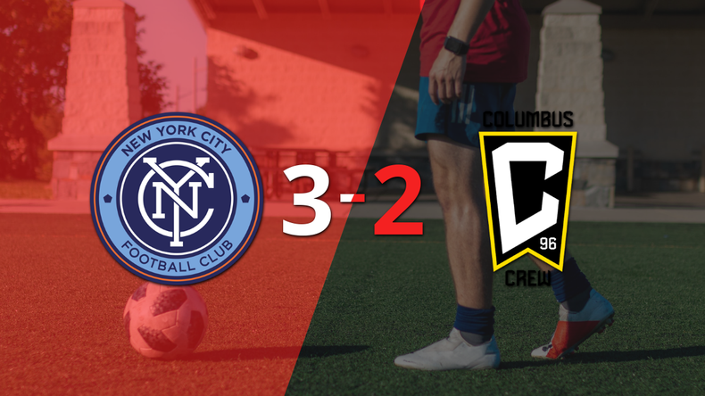Hannes Wolf marca un doblete en la victoria 3-2 de New York City FC ante Columbus Crew