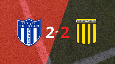 Tristán Suárez empató 2-2 en casa con Almirante Brown