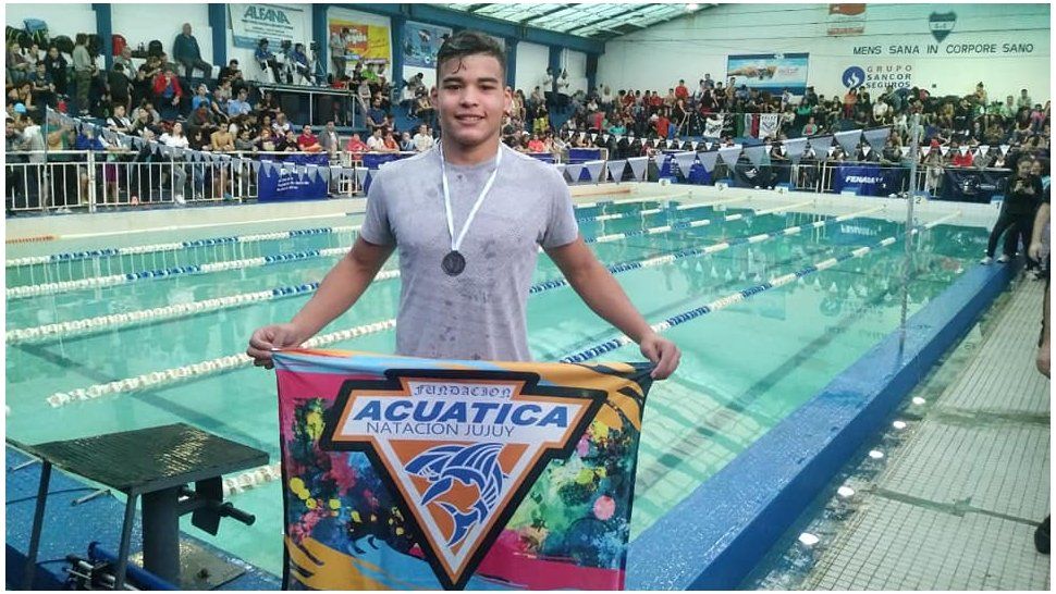 El jujeño Alexander Villarroel terminó segundo en el Nacional de Natación