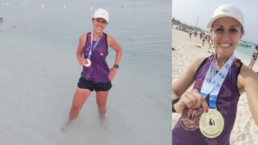 La jujeña Mercedes Zamorano hizo podio en la maratón de Aruba.