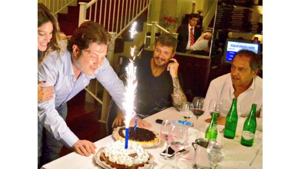 Tinelli y Scioli juntos