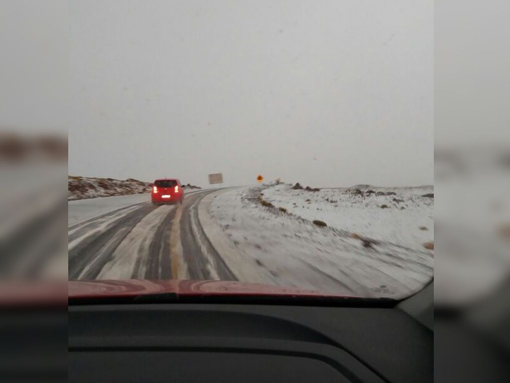 Nieve en la ruta de Chile