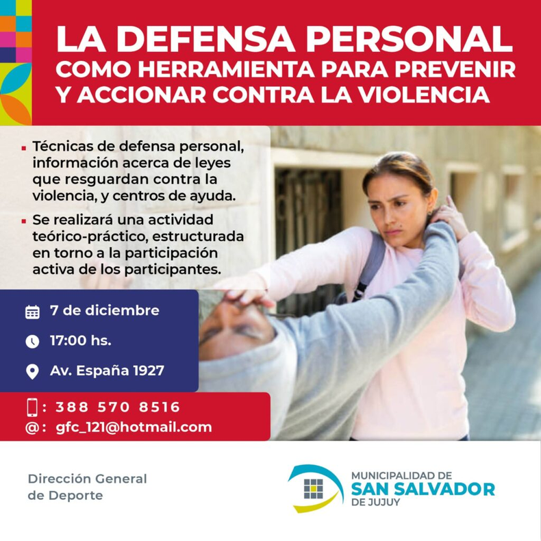 Dictarán un taller gratuito de defensa personal en Jujuy.