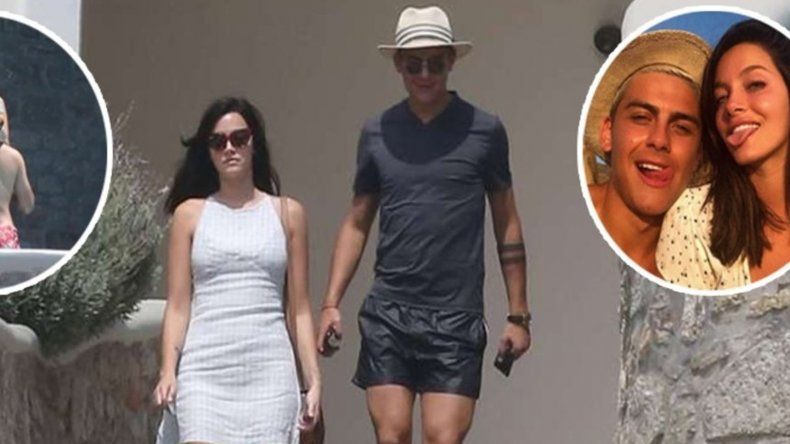 Oriana Sabatini y Paulo Dybala a puros mimos en Grecia
