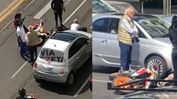 Carlos Bianchi chocó con un motociclista: qué pasó.&nbsp;