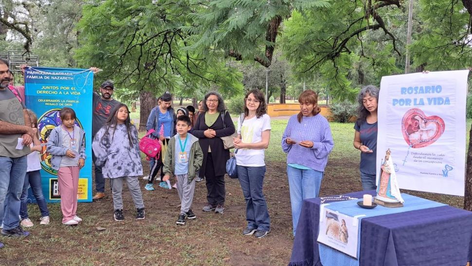 Día del niño por nacer: rezaron en el Parque San Martín