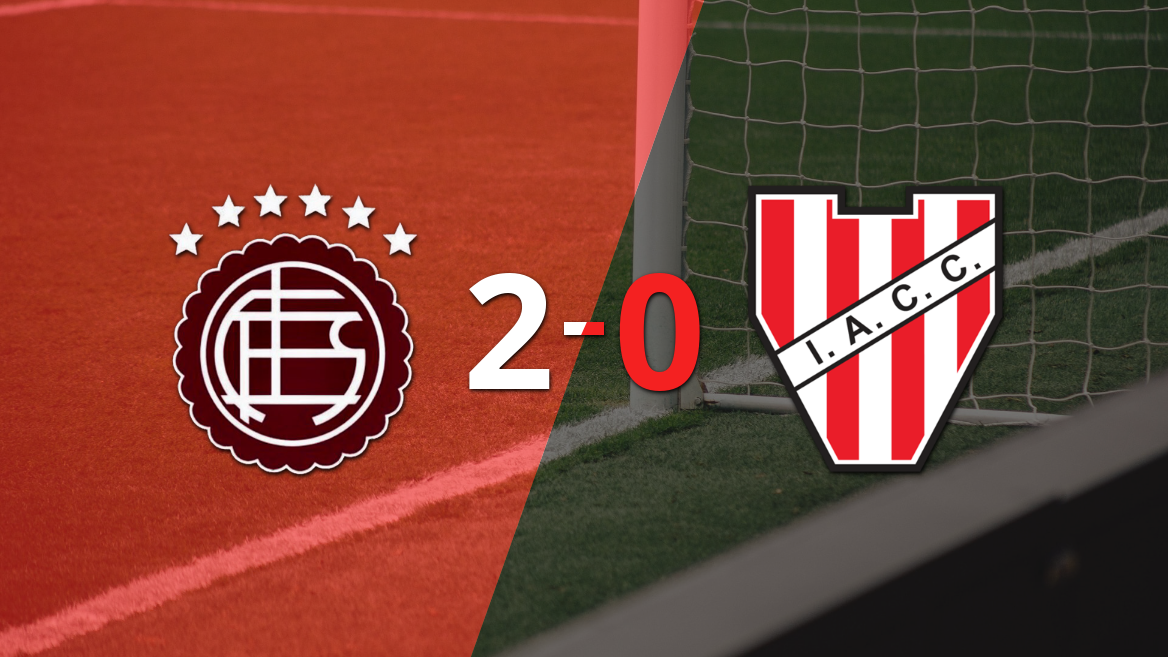 lanus le gano como anfitrion a instituto por 2-0