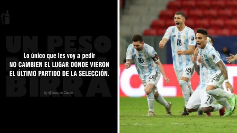 ¿Servirá esta cábala para ganarle a Brasil y coronarse campeón tras 28 años?