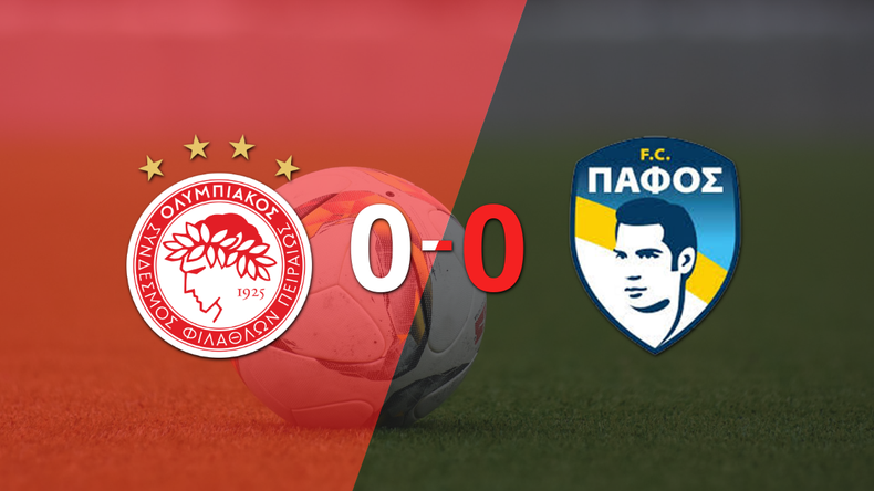 Olympiacos y Pafos igualaron sin goles en el marcador