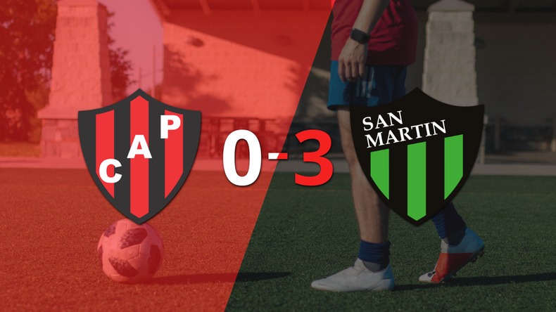 San Martín (SJ) goleó a Patronato con un contundente 3 a 0