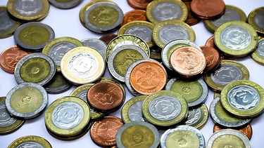 Monedas en Argentina.
