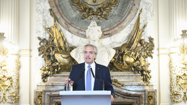 Alberto Fernández en cadena nacional.