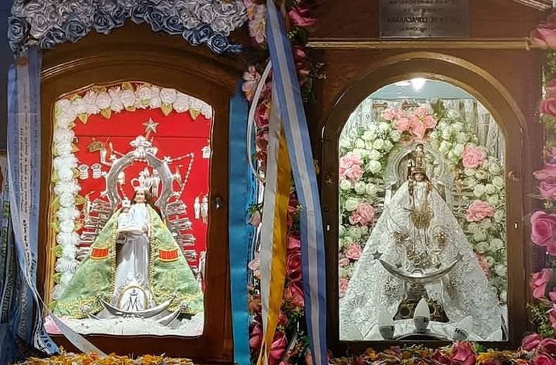 Dos imágenes de la Virgen de Punta Corral, cuatro caminos y una sola muestra de fe