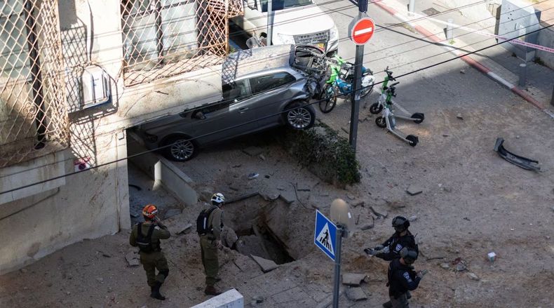 Misiles impactaron en Tel Aviv Misiles impactaron en Tel Aviv