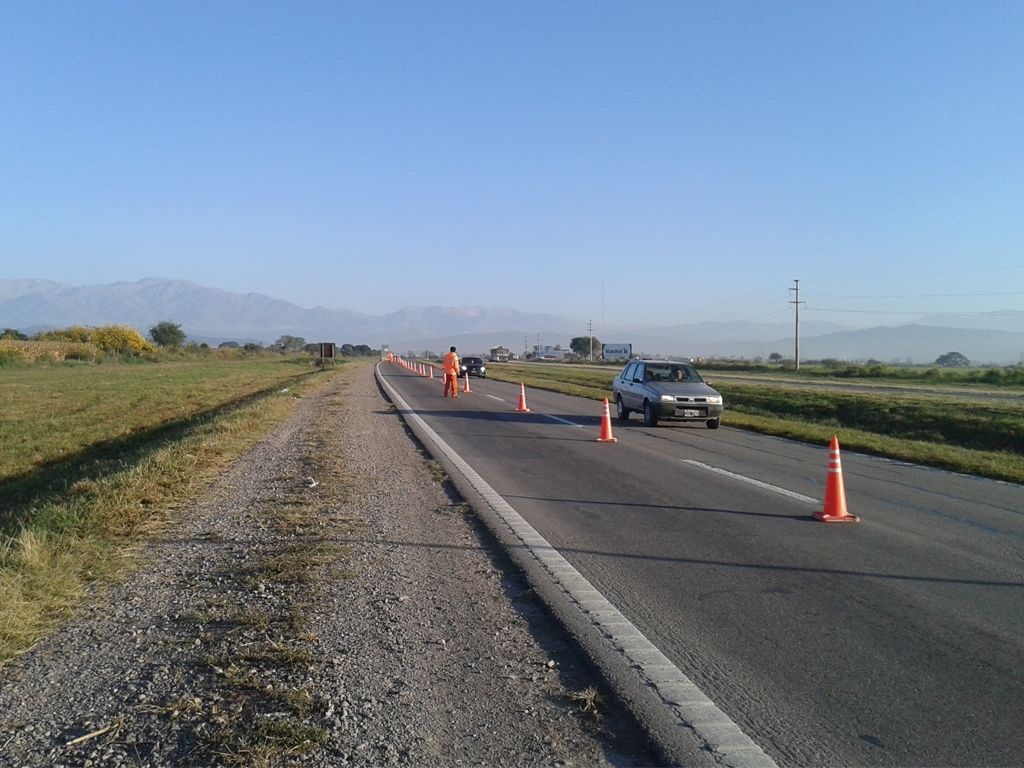 Relevamiento en ruta nacional N°66
