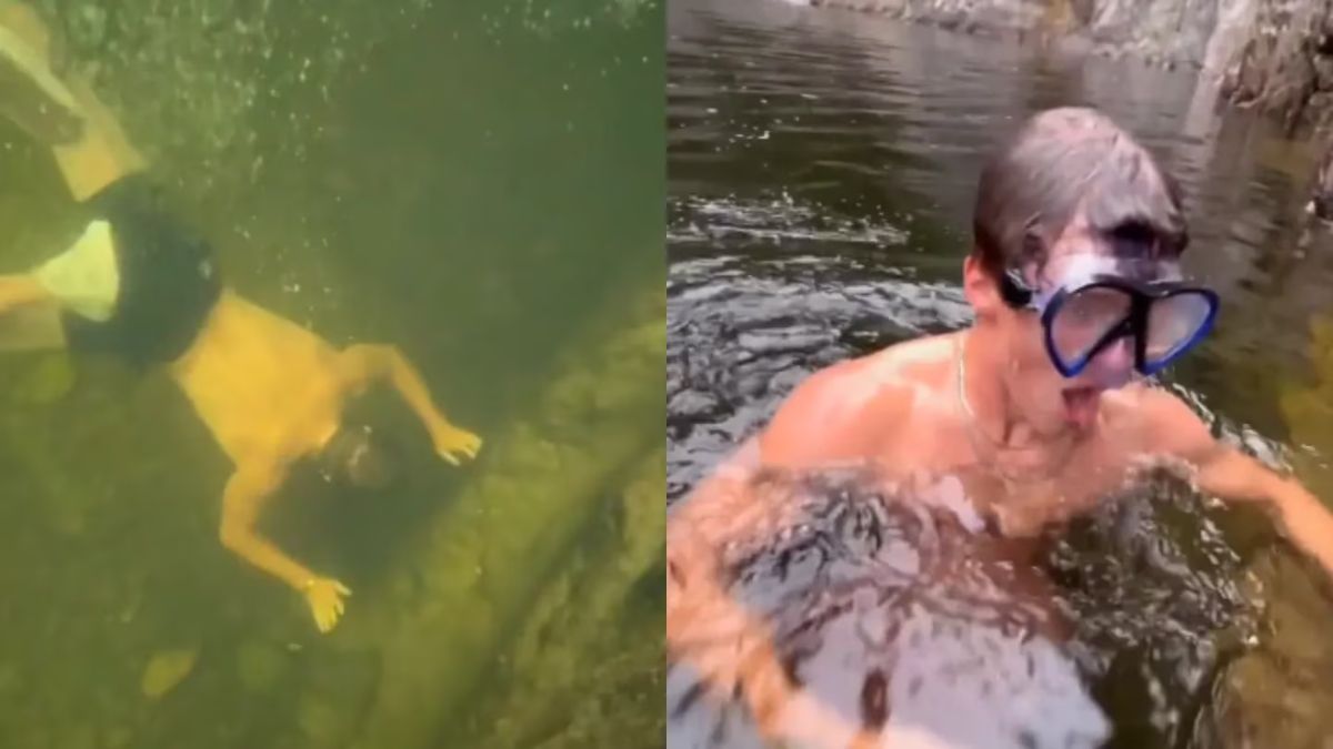 Nadó hasta el fondo de un río para recuperar un anillo y se quedó perplejo con lo que descubrió allí.