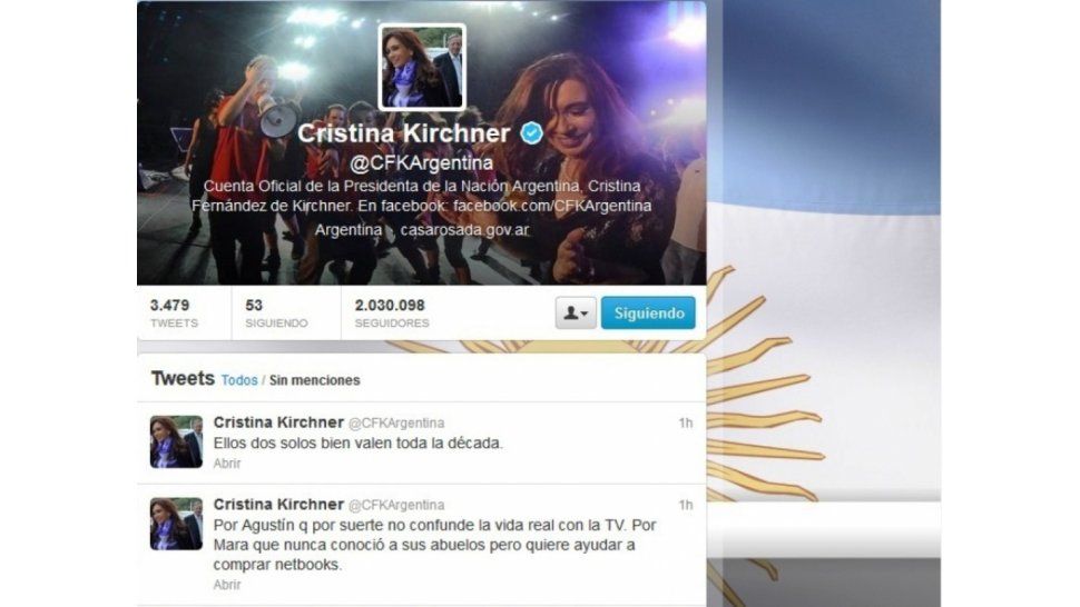 Twitter de Cristina
