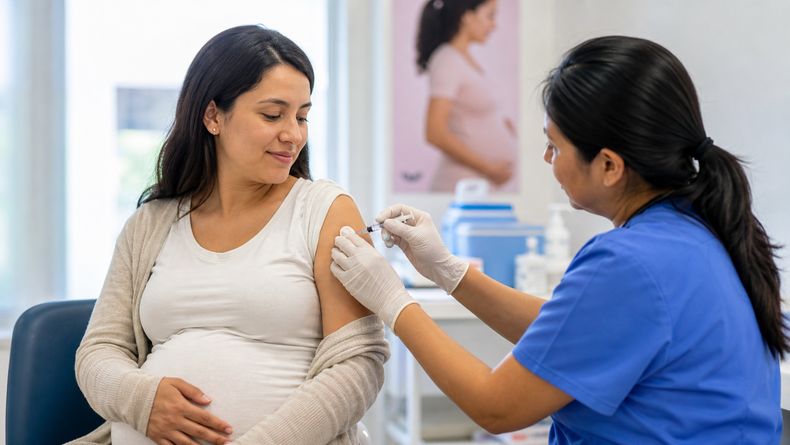 Vacuna contra el Virus Sincicial (imagen creada con IA).
