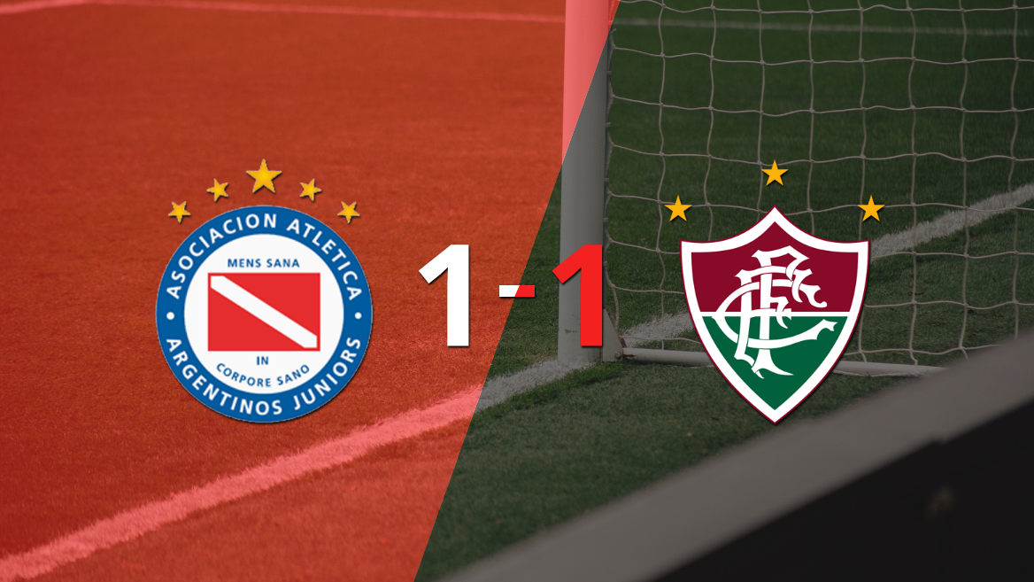 con un empate 1 a 1, argentinos juniors y fluminense definen todo en el partido de vuelta