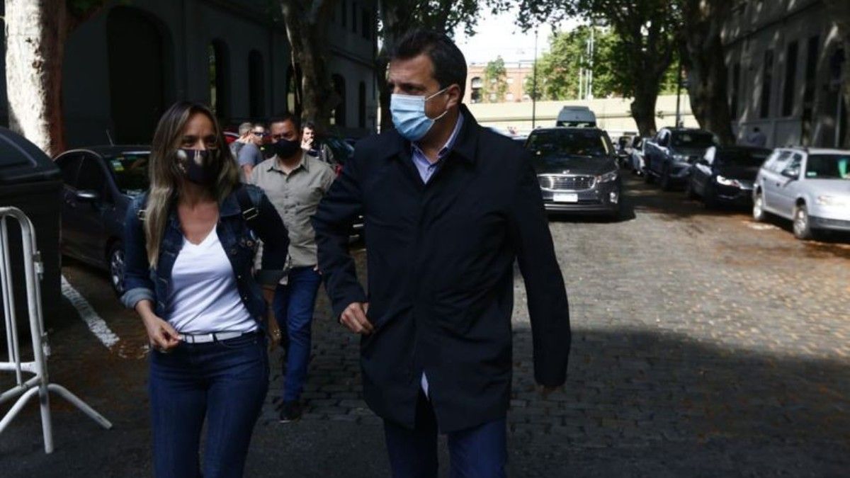 Sergio Massa se encuentra aislado tras el positivo de su esposa.&nbsp;