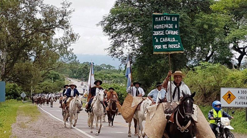 Gauchos jujeños participaron del homenaje a Jorge Cafrune a 41 años de su muerte