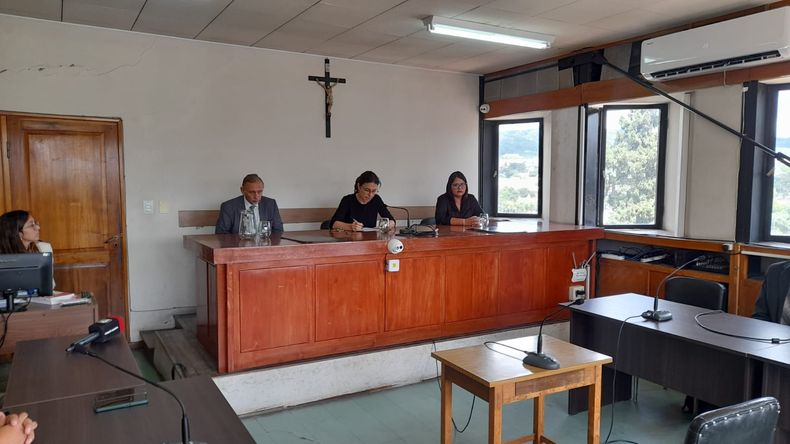 El Tribunal está conformado por las juezas Cecilia Sadir que es la titular del mismo, su colega Noelia Cruz, el vocal, Gastón Mercau.