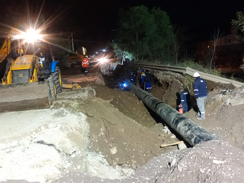 Finalizaron los trabajos en el acueducto bayo el puente Burrumayo