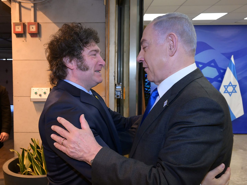 Javier Milei y Benjamin Netanyahu.
