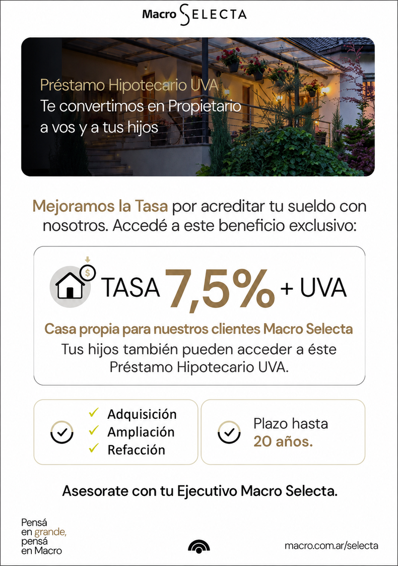 Nueva propuesta de Banco Macro 