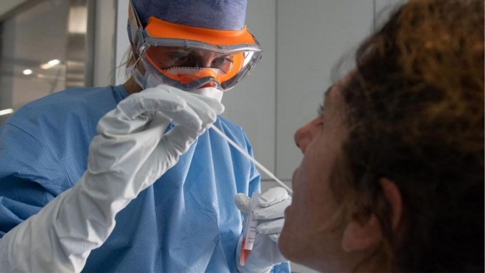 Toma de muestra para test de coronavirus.&nbsp;