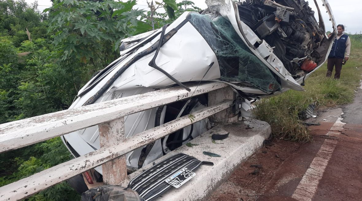 Impactante imagen del accidente en Libertador General San Martín.