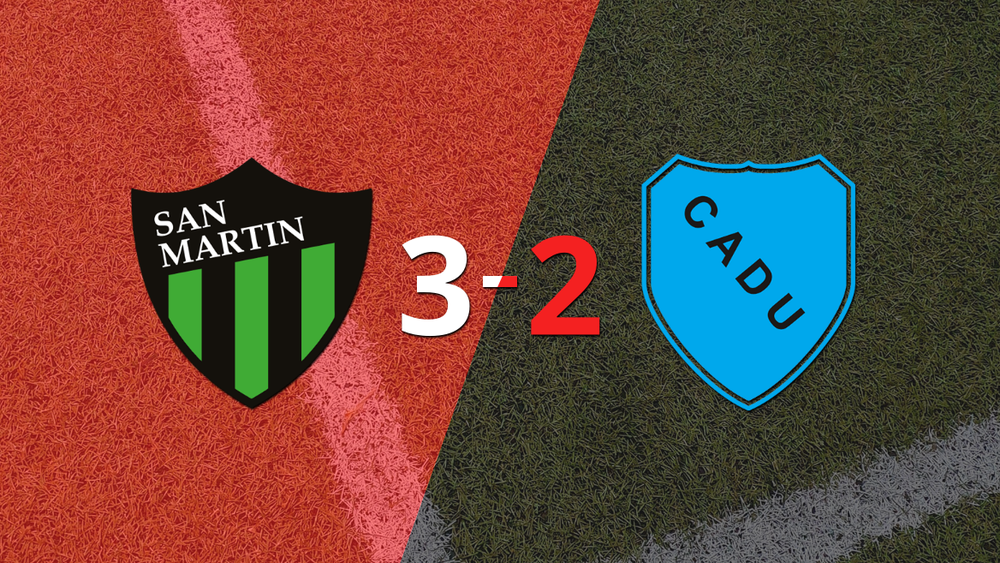 Triunfo 3-2 de San Martín (SJ) frente a Def. Unidos