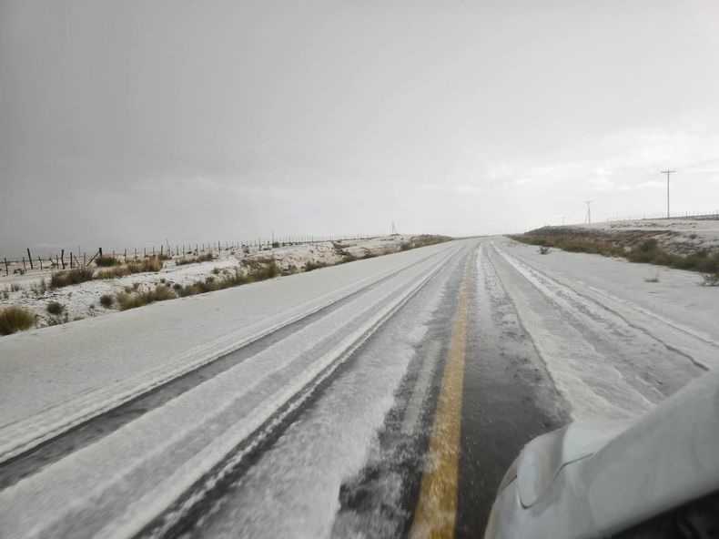 Granizo en Abra Pampa (Foto: Diario de Abra Pampa).