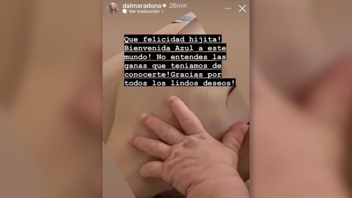 Nació Azul, la hija de Dalma Maradona.