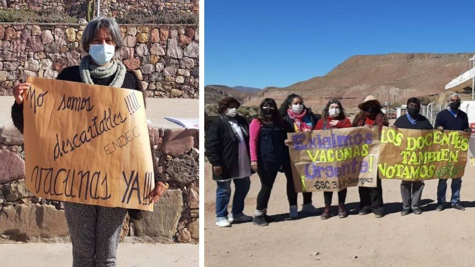 Docentes de la Puna piden ser vacunados contra el covid