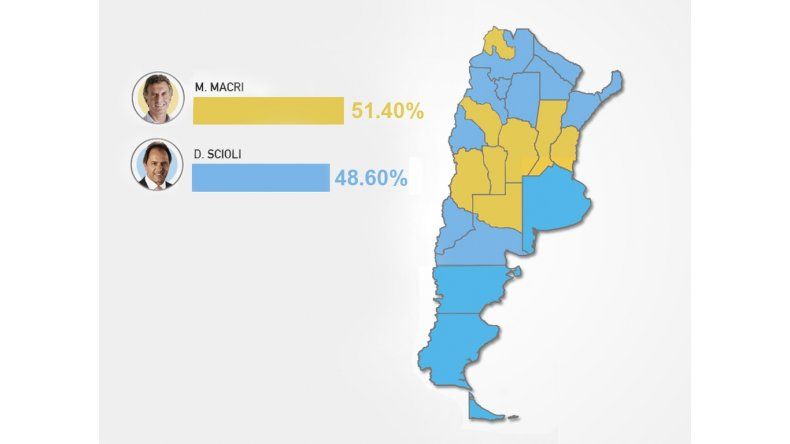 Mapa del Balotaje 2015