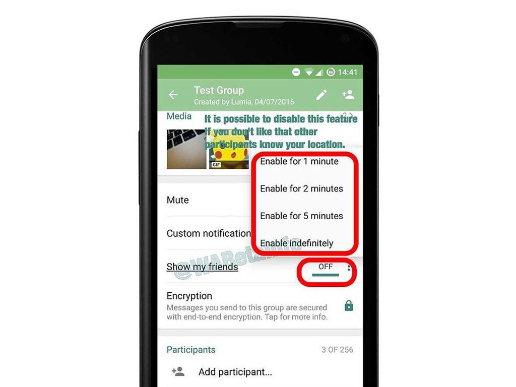 WhatsApp ubicación