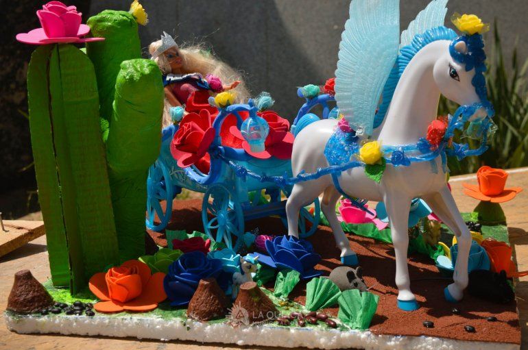 Las maquetas de los niños no pudieron faltar