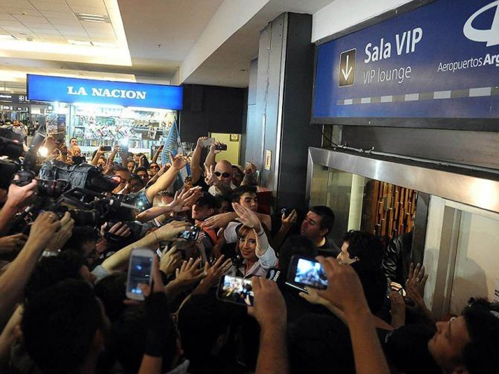 Cristina a punto de embarcar