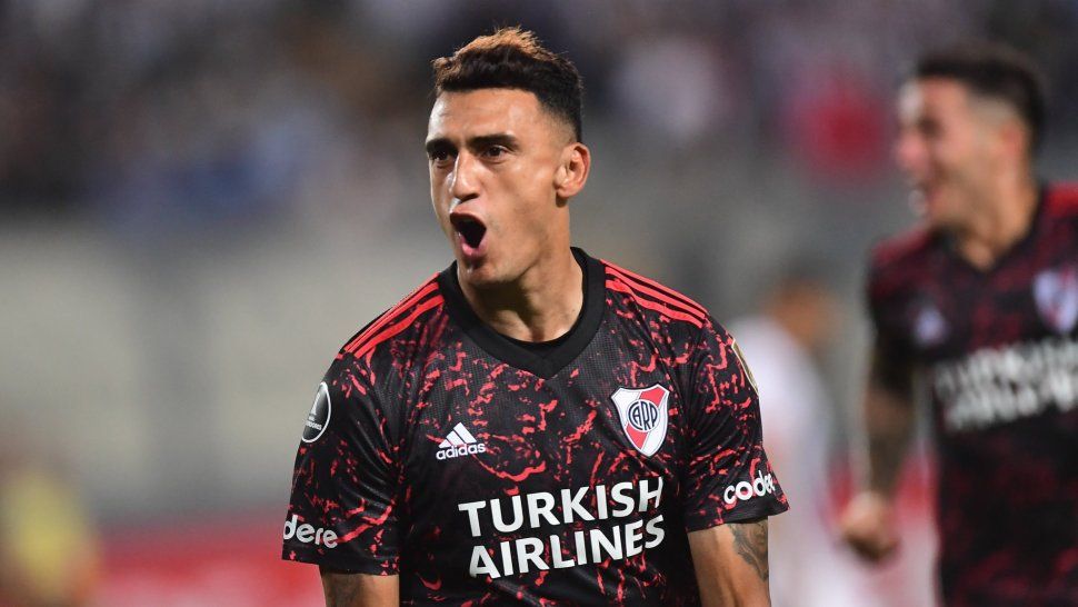 Matías Suárez marcó el único gol de River Plate en el debut por la Copa Libertadores.