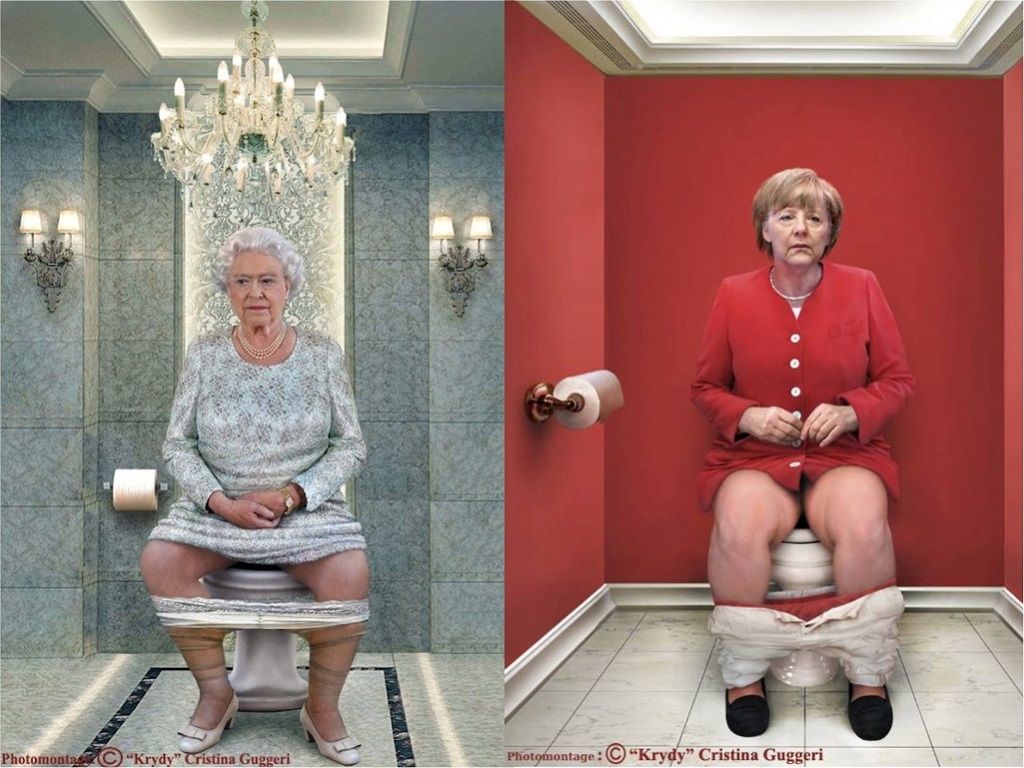 Isabel II y Angela Merkel