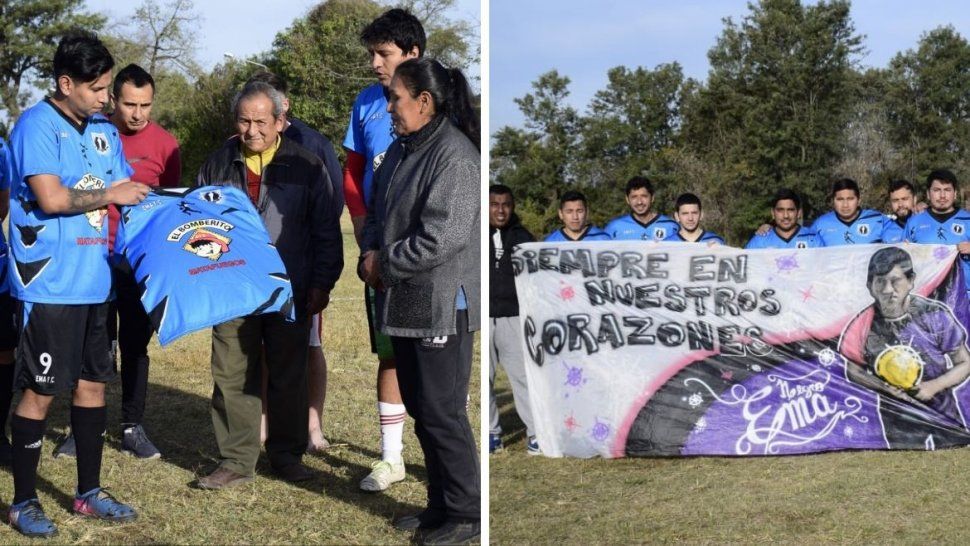 Ema F.C se llama el equipo que tiene presente en cada partido a su amigo.