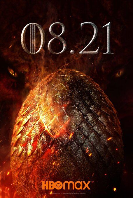 Estreno. El cartel publicitario de la precuela de Game of Thrones, difundido hoy en las redes sociales, muestra un huevo de dragón.