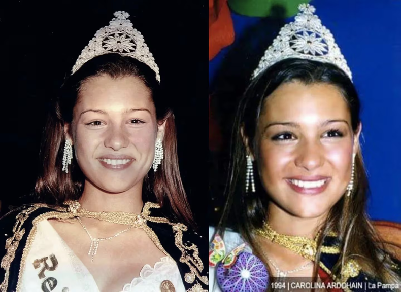 Pampita como reina nacional de los estudiantes en 1994