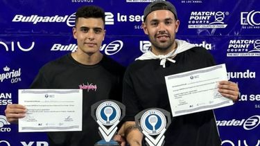 Santiago Jure e Ignacio Pérez Heredia, campeones del Torneo Argentino de Libres de Pádel.