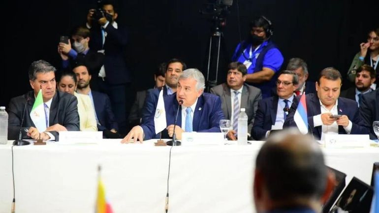 Gerardo Morales en la reunión de gobernadores del Norte Grande en Formosa