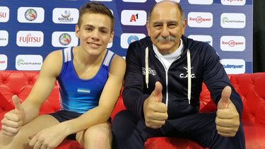 Santiago Ferrari, el gimnasta jujeño de gira en Europa.