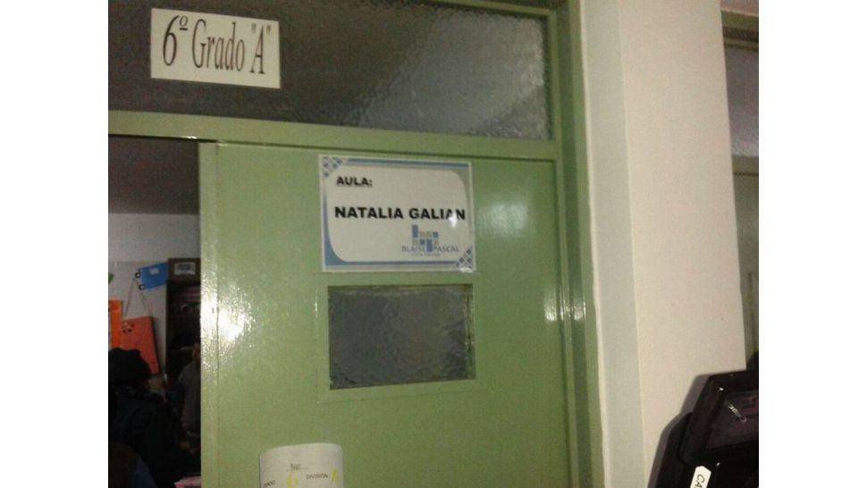Aula donde cursaba Natalia