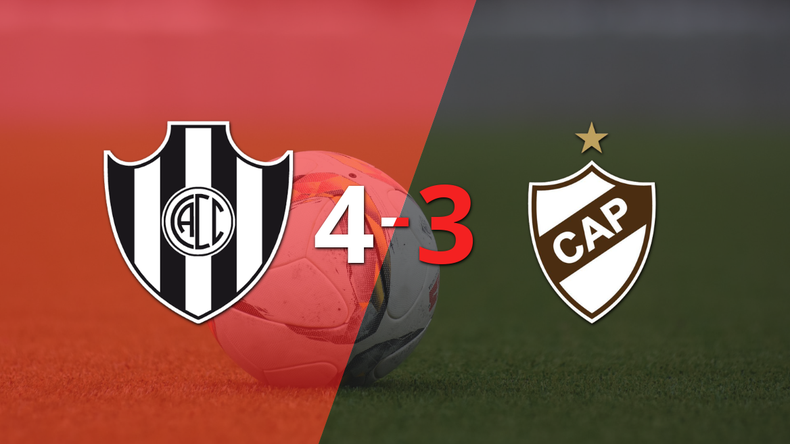 Gran triunfo de Central Córdoba (SE) por 4 a 3 frente a Platense